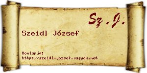 Szeidl József névjegykártya