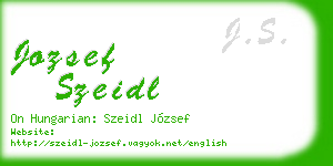 jozsef szeidl business card