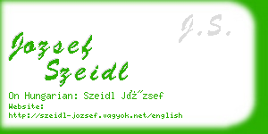 jozsef szeidl business card